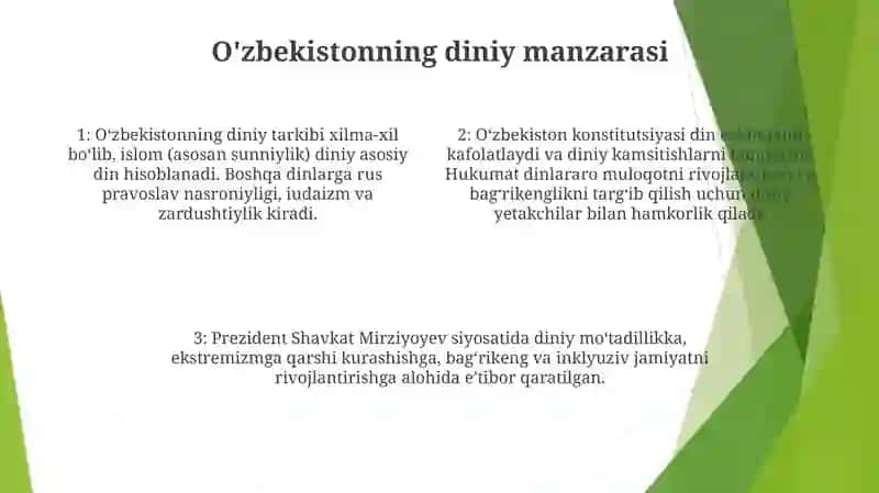 O'Zbekiston Respublikasi Prezidenti Shavkat Mirziyoyevning Diniy Bag'Rikenglik Sohasida Olib Borayotgan Oqilona Siyosati 3