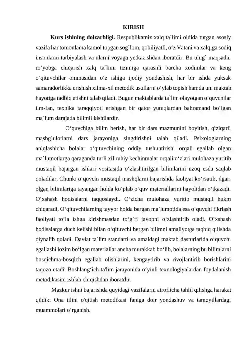 Ona tili o'qitish metodikasi 3