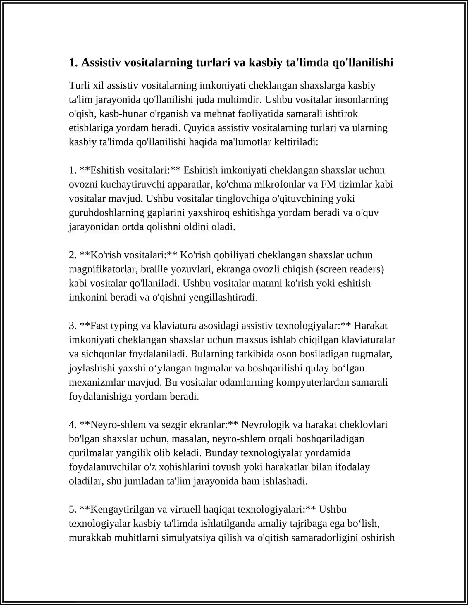 IMKONIYATI CHEKLANGAN SHAXSLARGA KASBIY TAʼLIM JARAYONIDA ASSISTIV VOSITALARNI QOʻLLASH 3