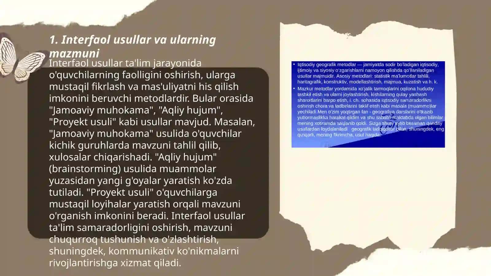 Interfaol metodlar va ularning tasnifi 3