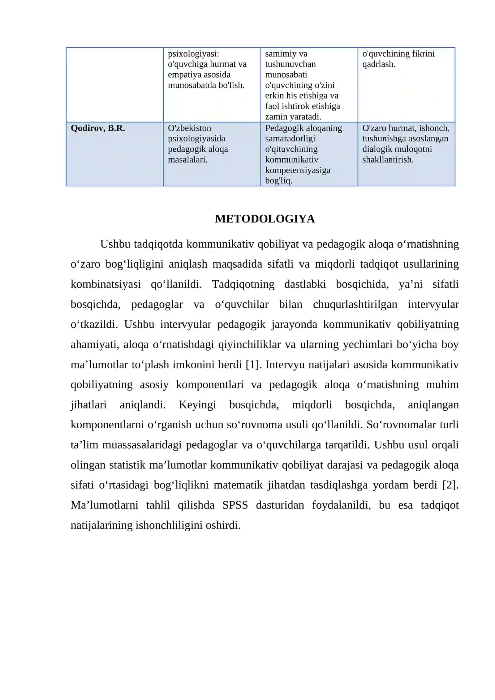 KOMMUNIKATIV QOBILIYAT-PEDAGOGIK ALOQA O’RNATISHNING O’RNI 3