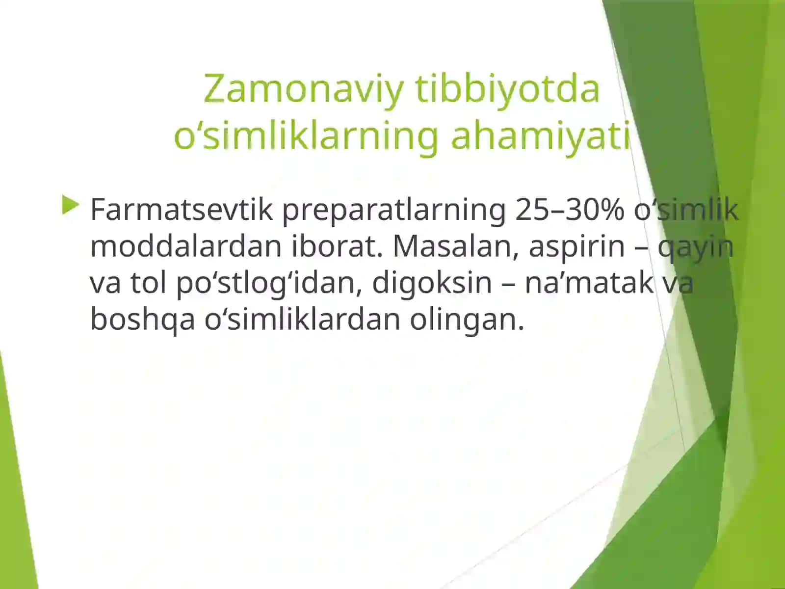 O'simliklar qadimgi va zamonaviy dori vositalari 3