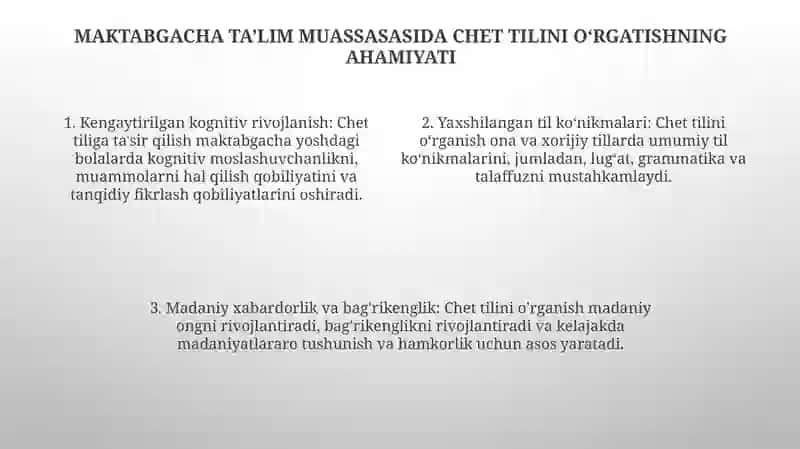 Maktabgacha TaʼLimda Chet Tili OʻQitish Vositalari Va Mashqlar Tizimi 3