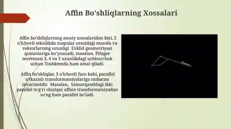 Affin fazo va Affinkoordinatalarsistemasi 3