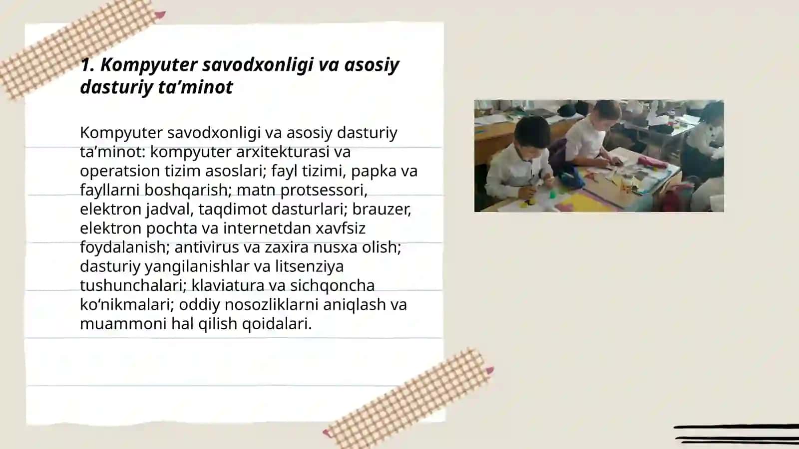 Kompyuter savodxonligi va asosiy dasturiy taʼminot 3