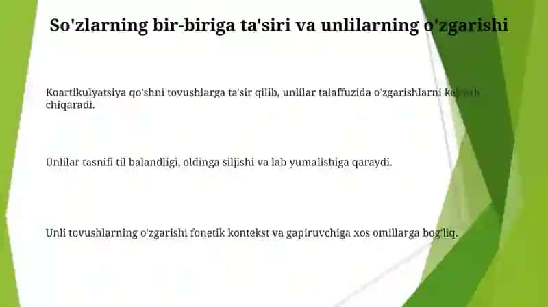 Undosh tovushlar tasnifi 3