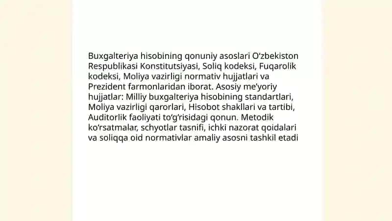 Buxgalteriya hisobining me'yoriy hujjatlari 3