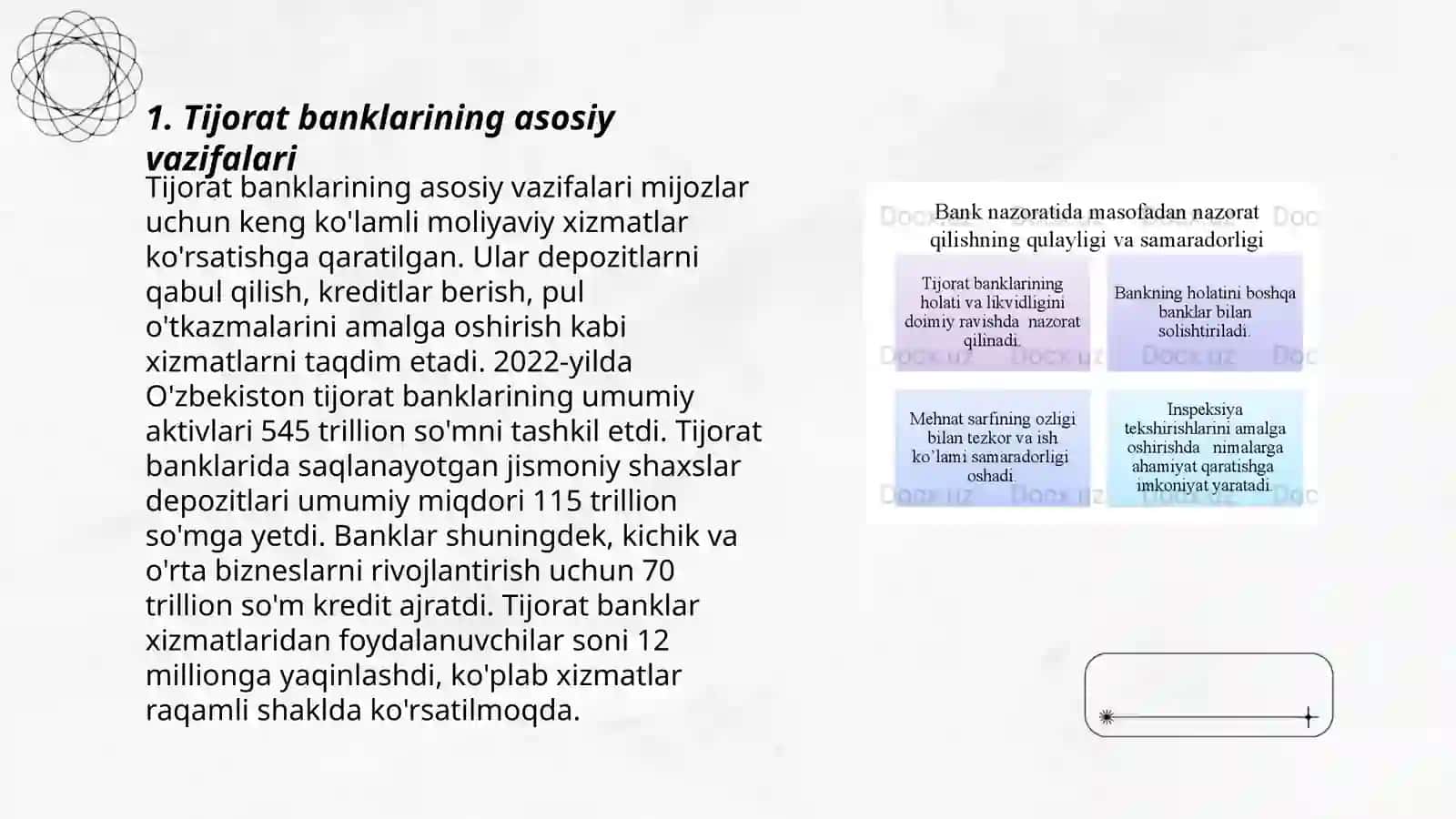 Tijorat banklarining boshqa moliya kredit tashkilotlaridan farqi 3