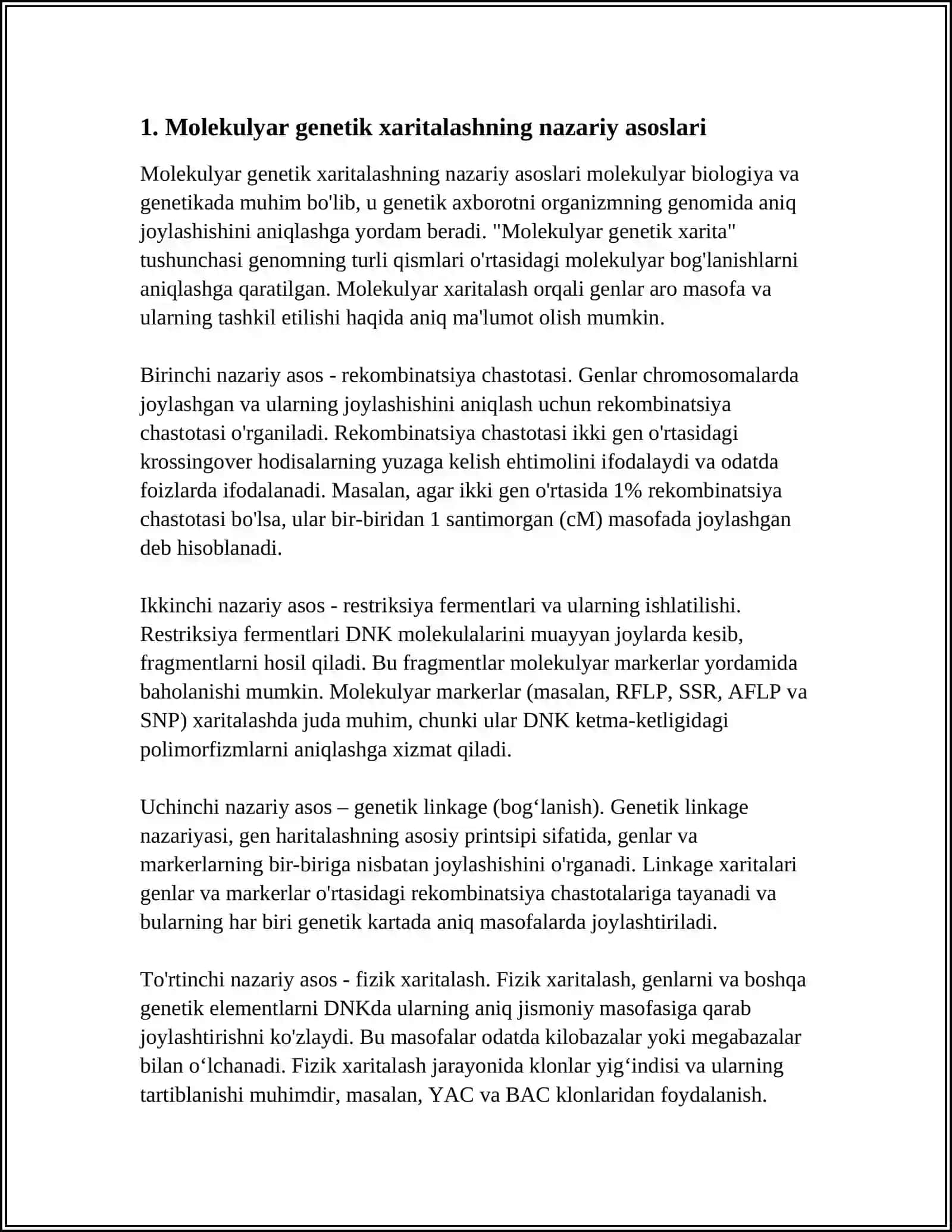 MOLEKULYAR GENETIK KARTALARNI TAHLIL QILISH 3