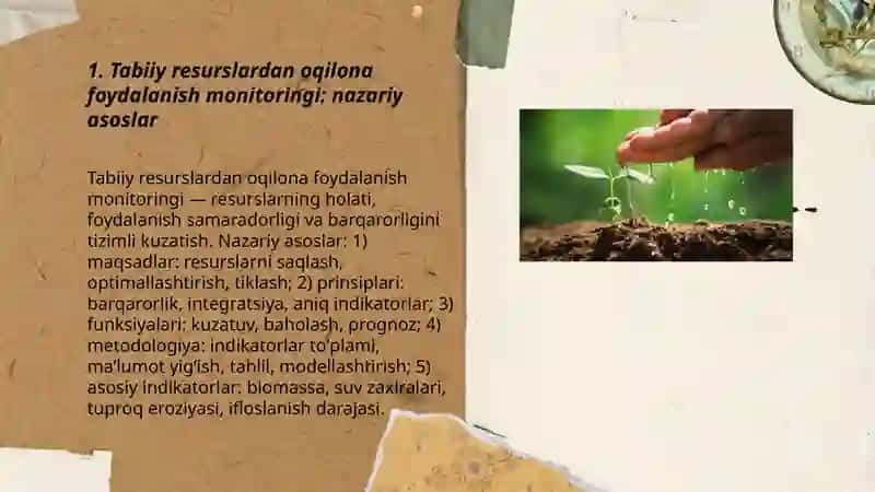 Tabiiy resurslardan oqilona foydalanish monitoringi 3
