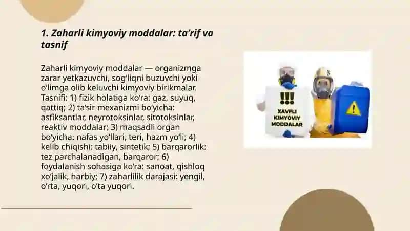 Zaharli kimyoviy moddalar 3