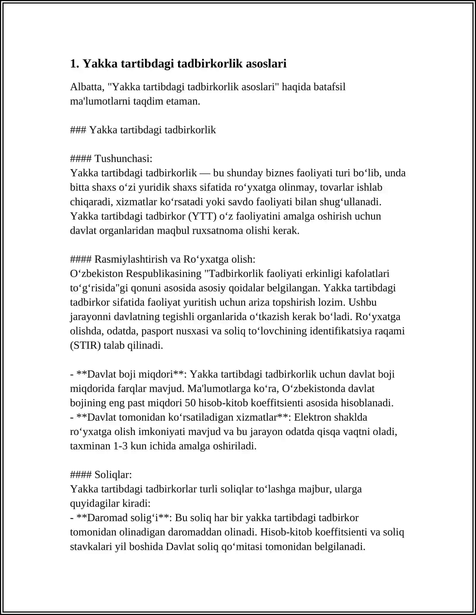 Yakka tartibdagi tadbirkorlik yatti 3