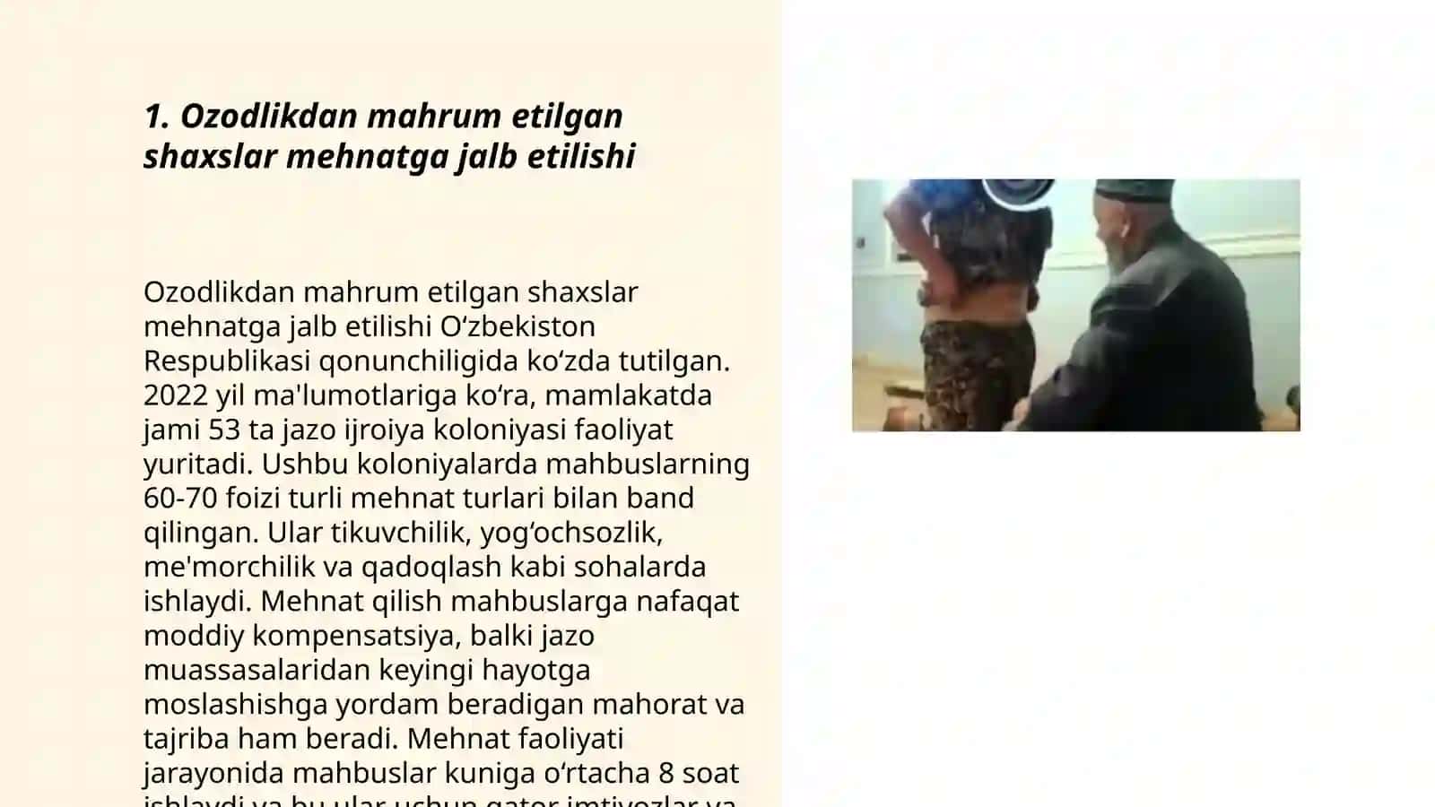 Ozodlikdan mahrum etishga hukm qilingan shaxslar mehnati 3