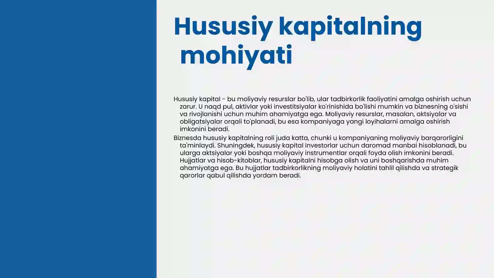 Xususiy kapitalning mohiyati va ahamiyati 3