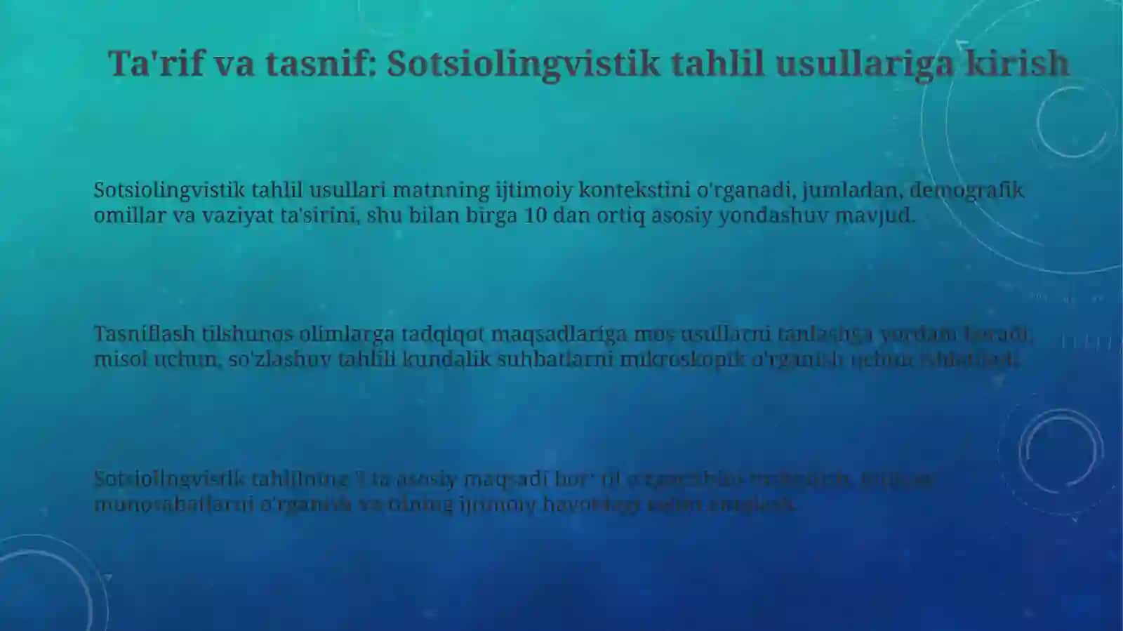 Matnni sotsiolingvistik tahlil qilish metodlari 3