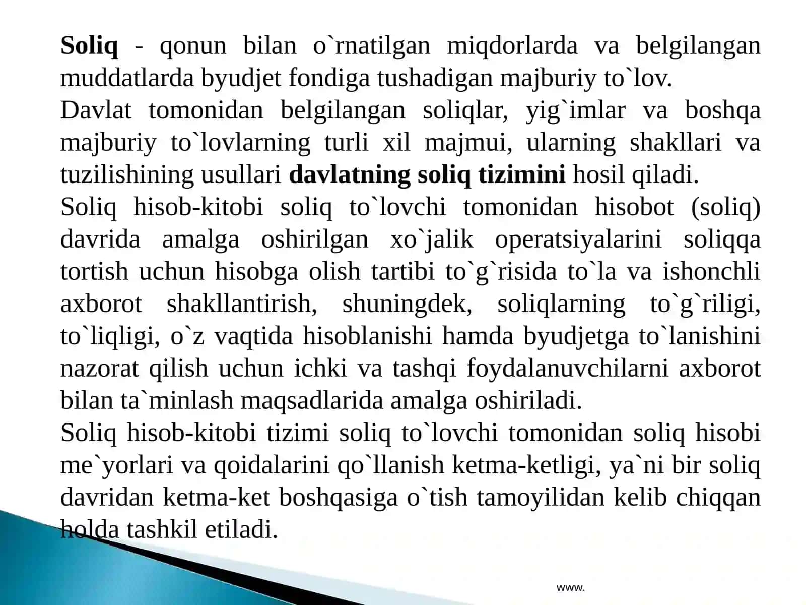 Soliq va soliqqa tortish 3