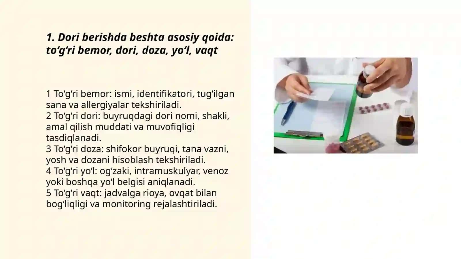 Dori moddalarini yuborishda bemorlarga hamshiralik parvarishi 3