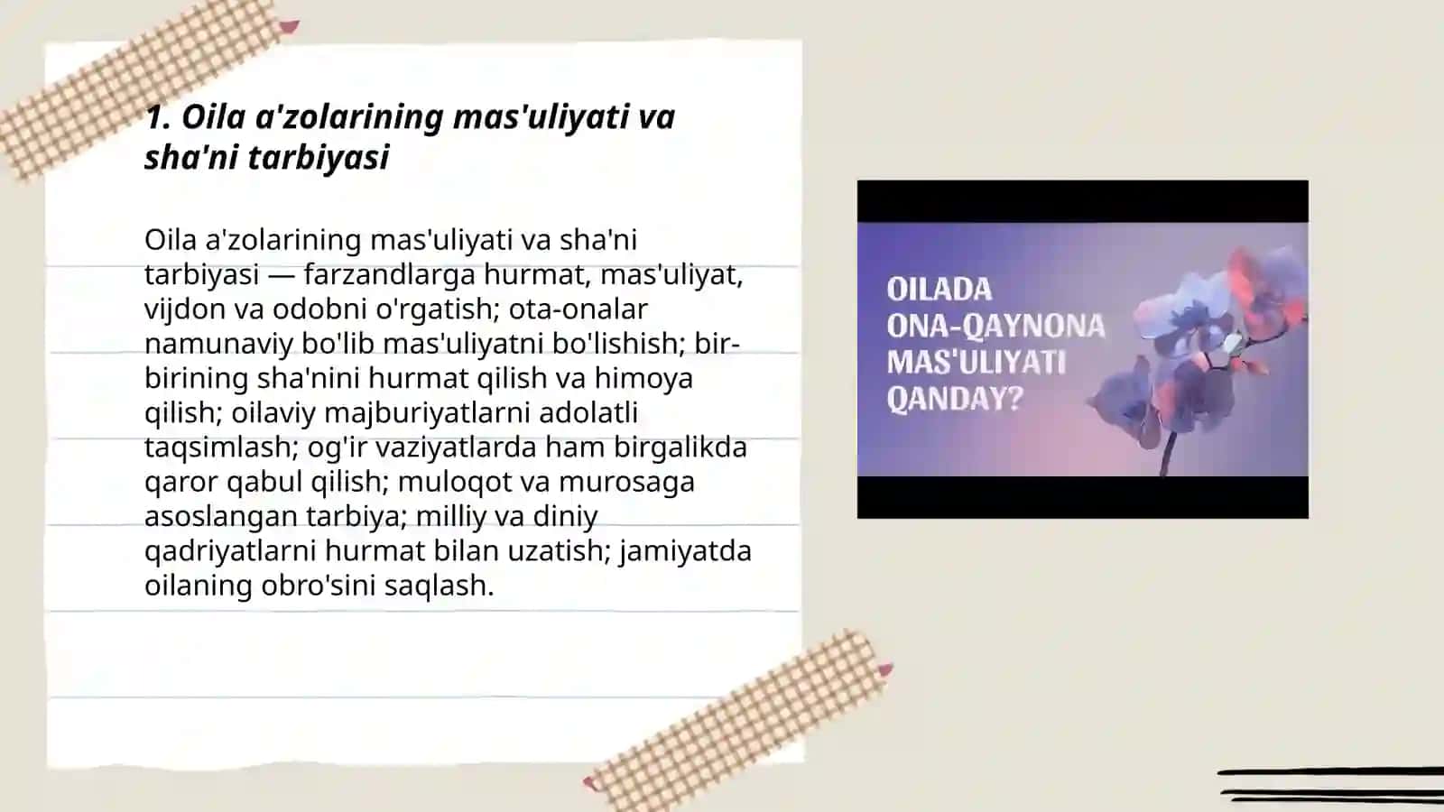 Oíla mas'uliyat sha’ni qadri 3