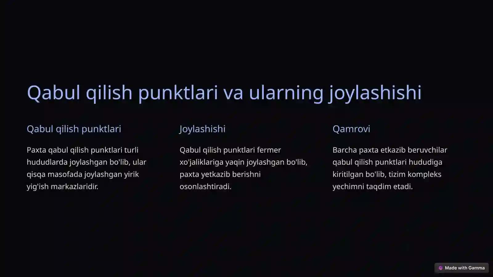 Paxtani avtomatlashtirilgan qabul qilish tizimining tuzilishi 3