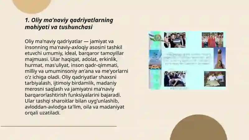 Oliy ma'naviy qadriyatlar 3