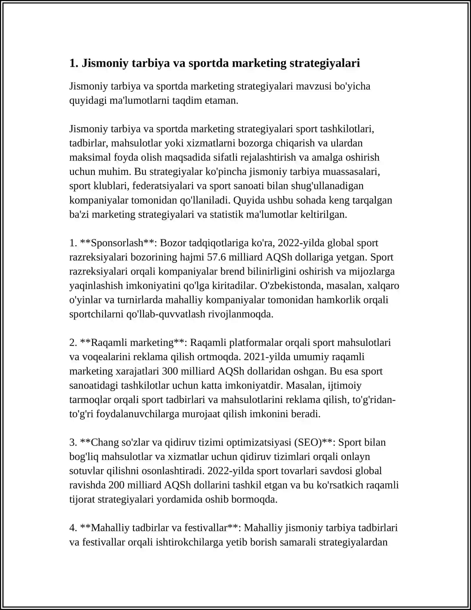 Jismoniy tarbiya va sportda marketing strategiyalari 3