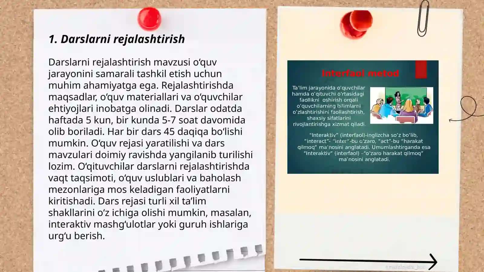 Darslarni rejalashtirish 3