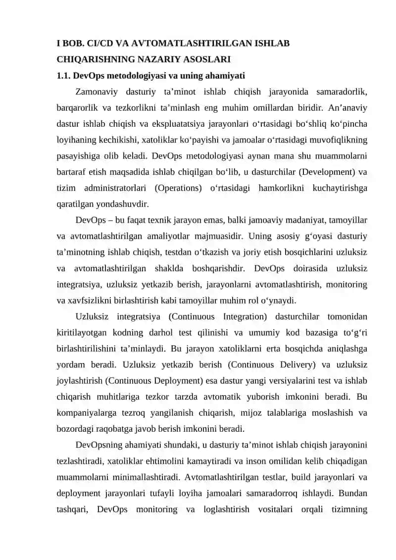 CI/CD pipeline bilan avtomatlashtirilgan veb ilova ishlab chiqish 3