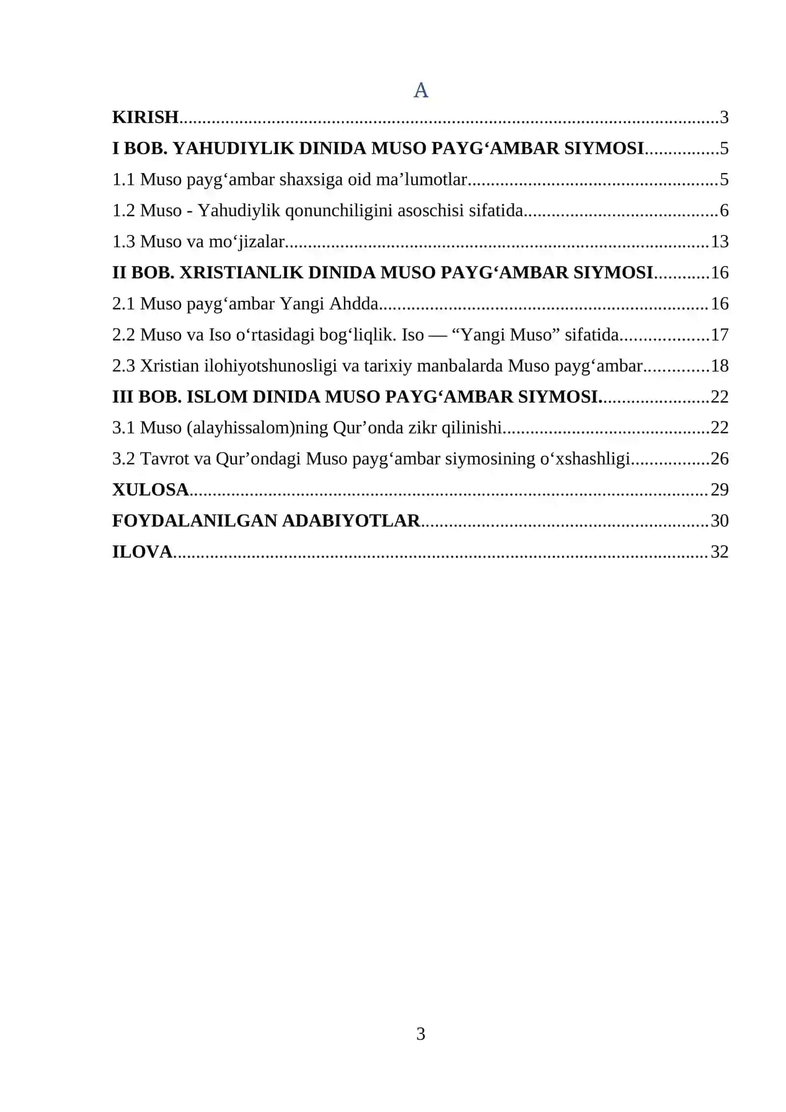 MONOTEISTIK DINLARDA MUSO PAYGʻAMBAR SIYMOSI 3