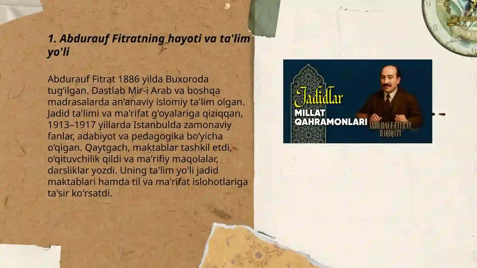 Abdurauf Fitratning hayoti va ta'lim yo'li 3