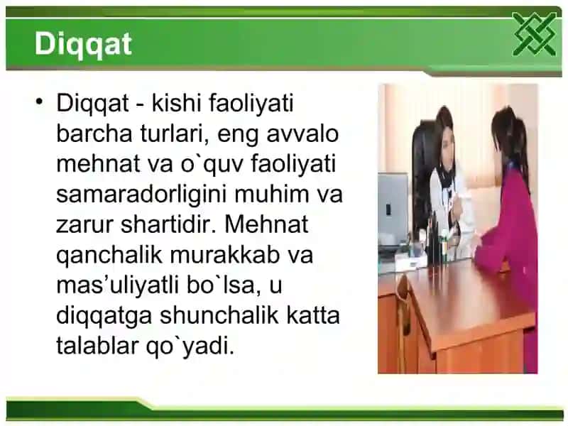 Diqqat haqida tushunchalar 3