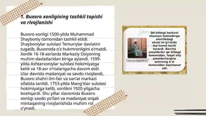 Buxoro xonligi va amirligining ijtimoiy-siyosiy tuzumi va huquqiy tizimi 3