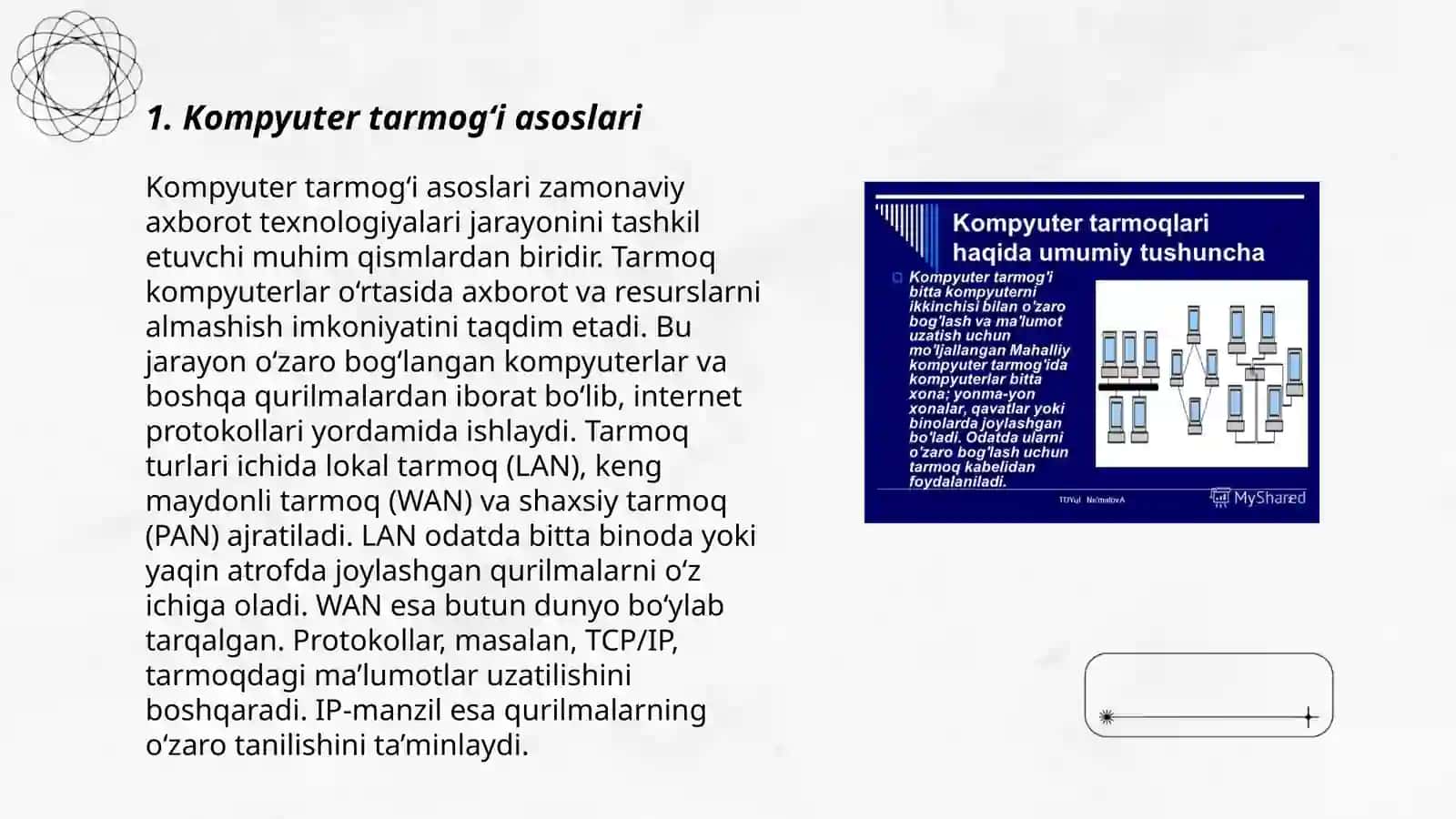 Kompyuter tarmoqlari, uning asosiy tushunchalari va turlari 3