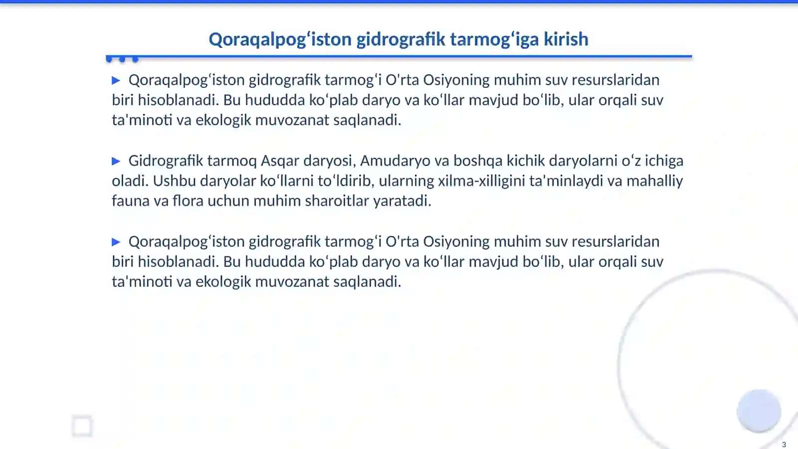 Qoraqalpogʻiston tabiiy koʻllari va ularning fauna xilma-xilligi 3