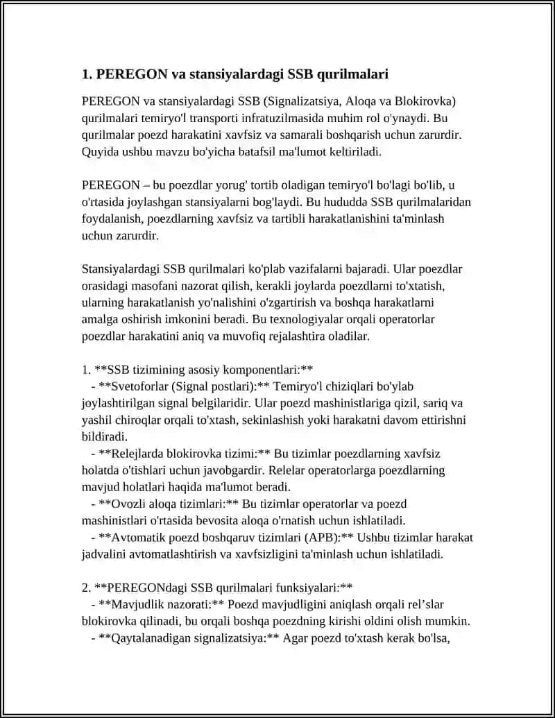 PEREGON VA STANSIYALARDA SSB QURILMALARI 3