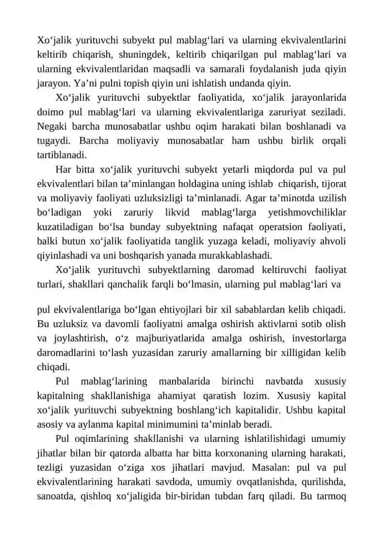 Pul oqimlarini boshqarishning omilli tahlili 3