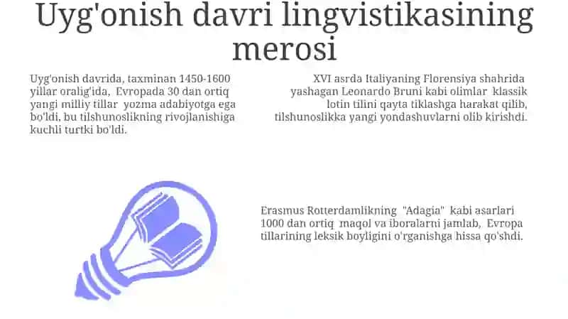 Yevropada uyĝonish davri tilshunosligi 3
