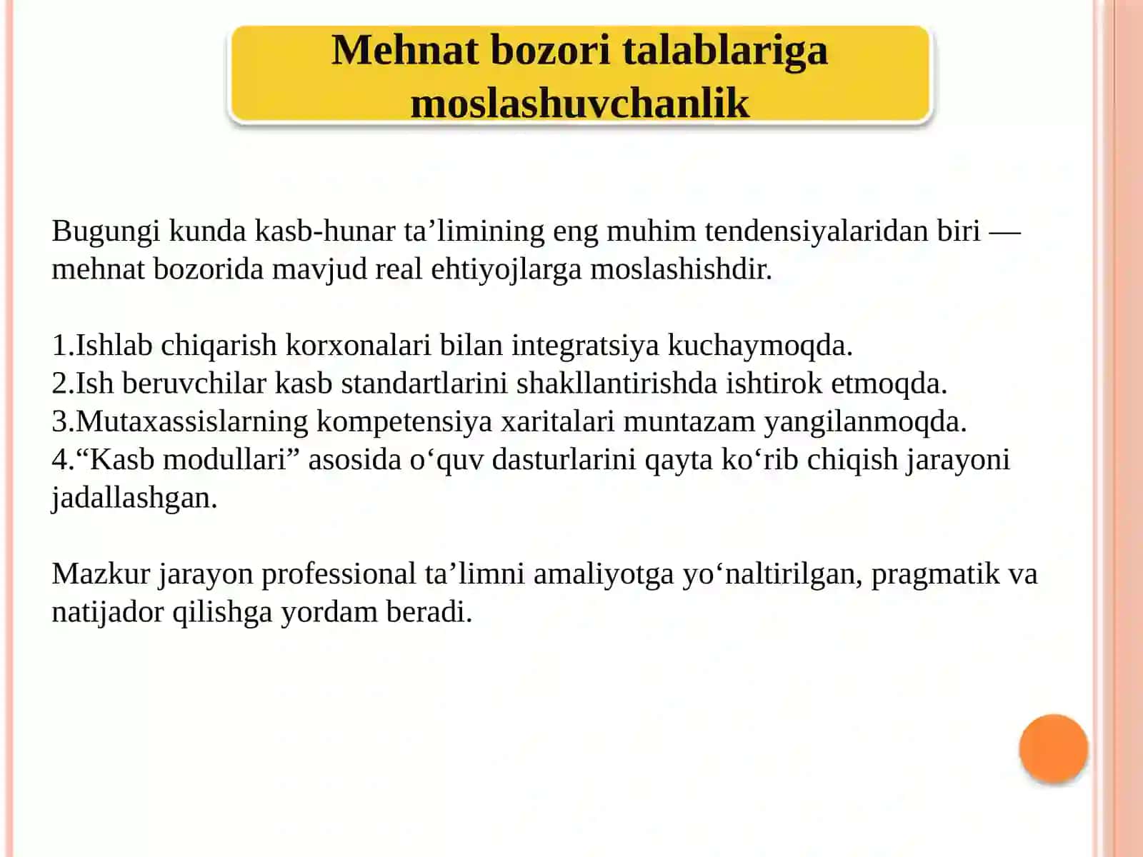 Professional ta’lim rivojlanishining asosiy tendensiyalari 3