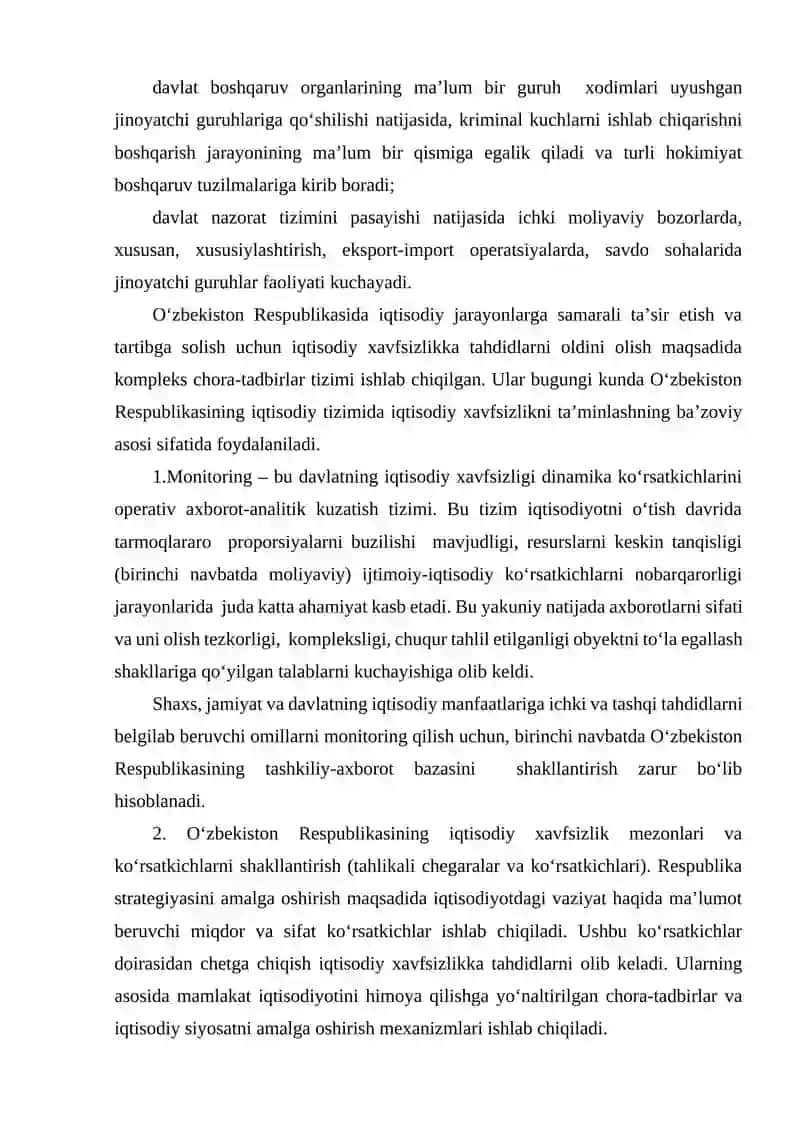 DAVLATNING IQTISODIY XAVFSIZLIKNI TA’MINLASH VAZIFALARI 3