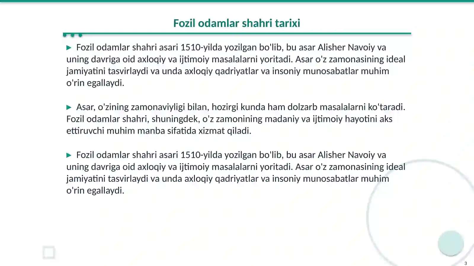 Fozil odamlar shahri asari 3