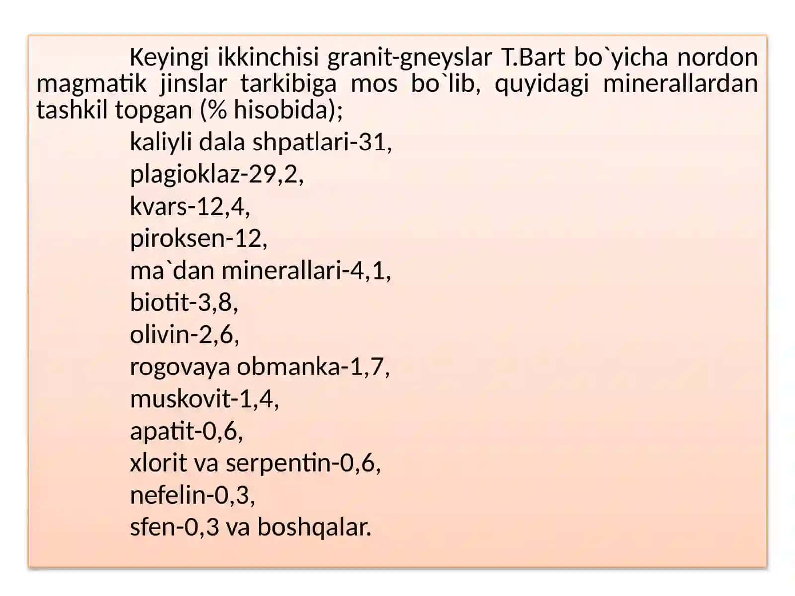Minerallarni hosil bo‘lish sharoitlari 3