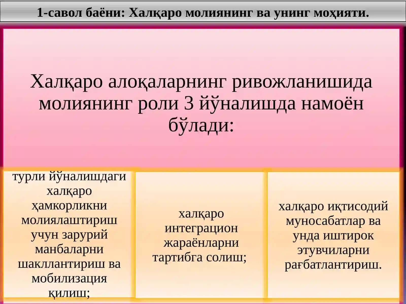 Халқаро молия институтлари ва уларнинг фаолияти 3