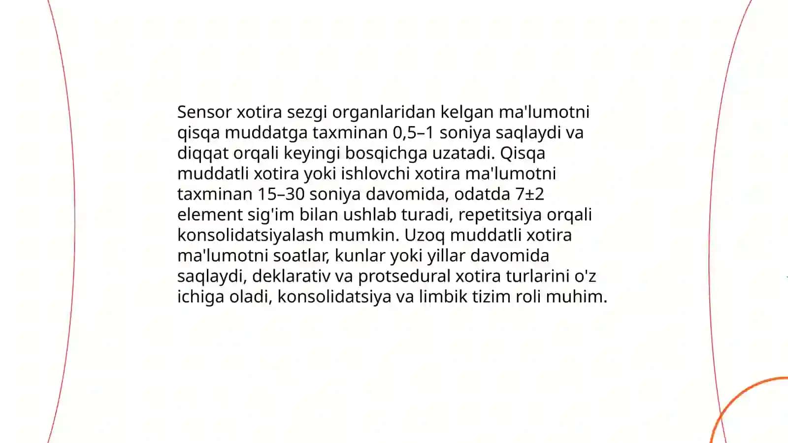 Xotira mavzusi yuzasidan taqdimot 3