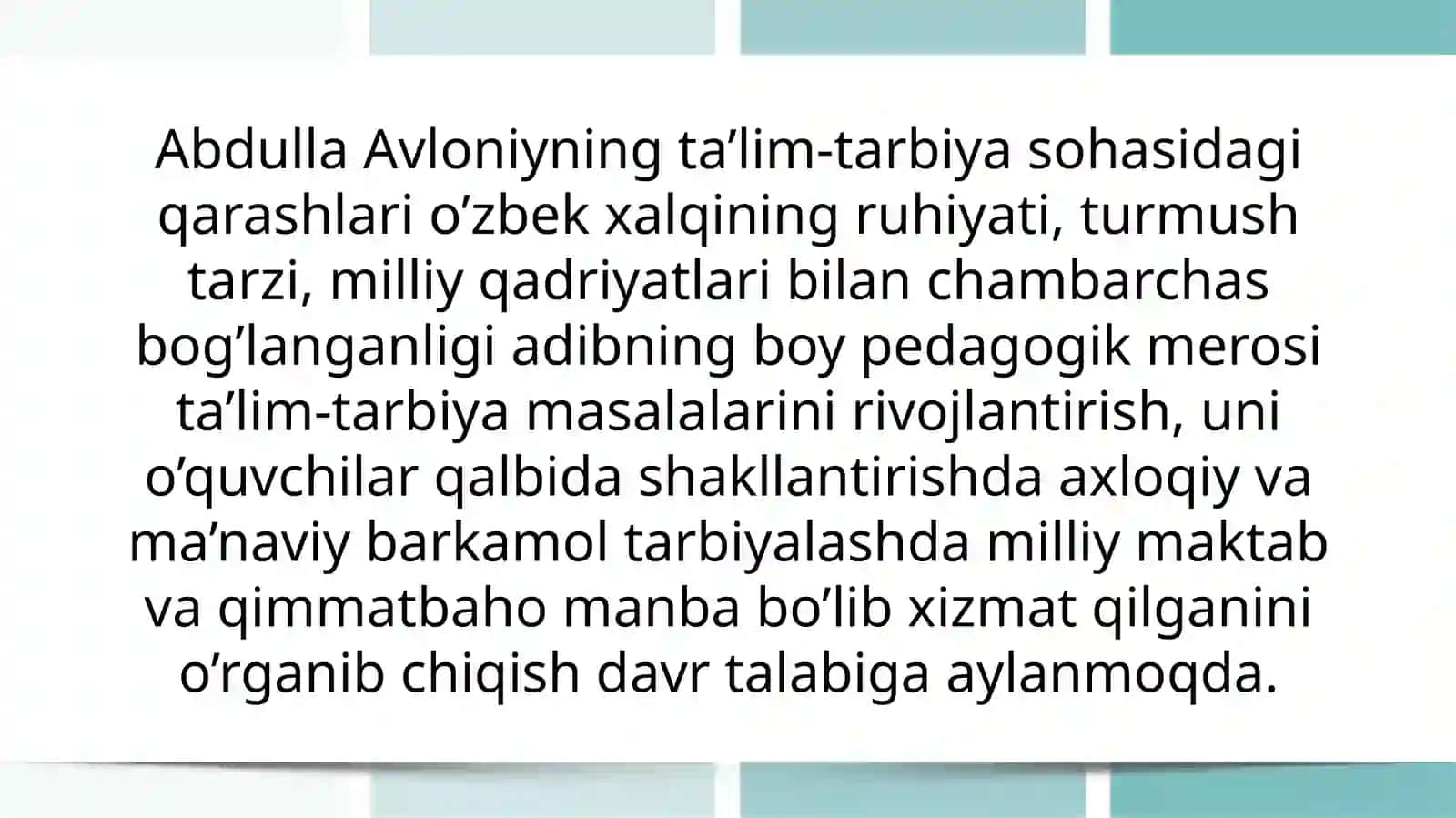 Abdulla Avloniy ijodiy tarbiya masalasi 3