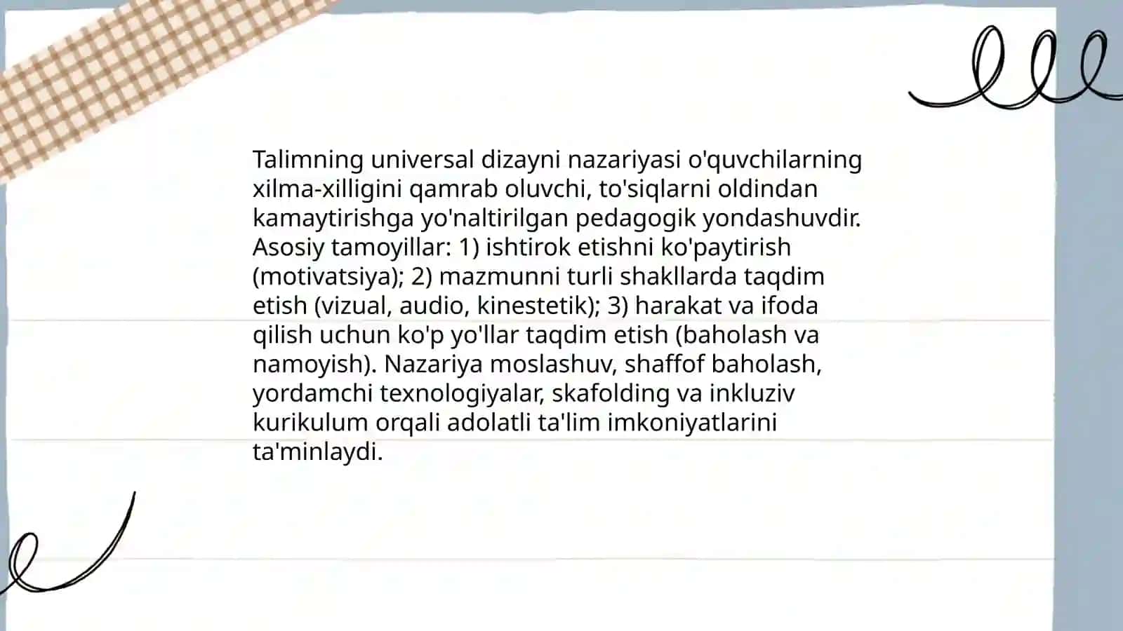 Talimning universal dizayni va individual talimiy reja 3