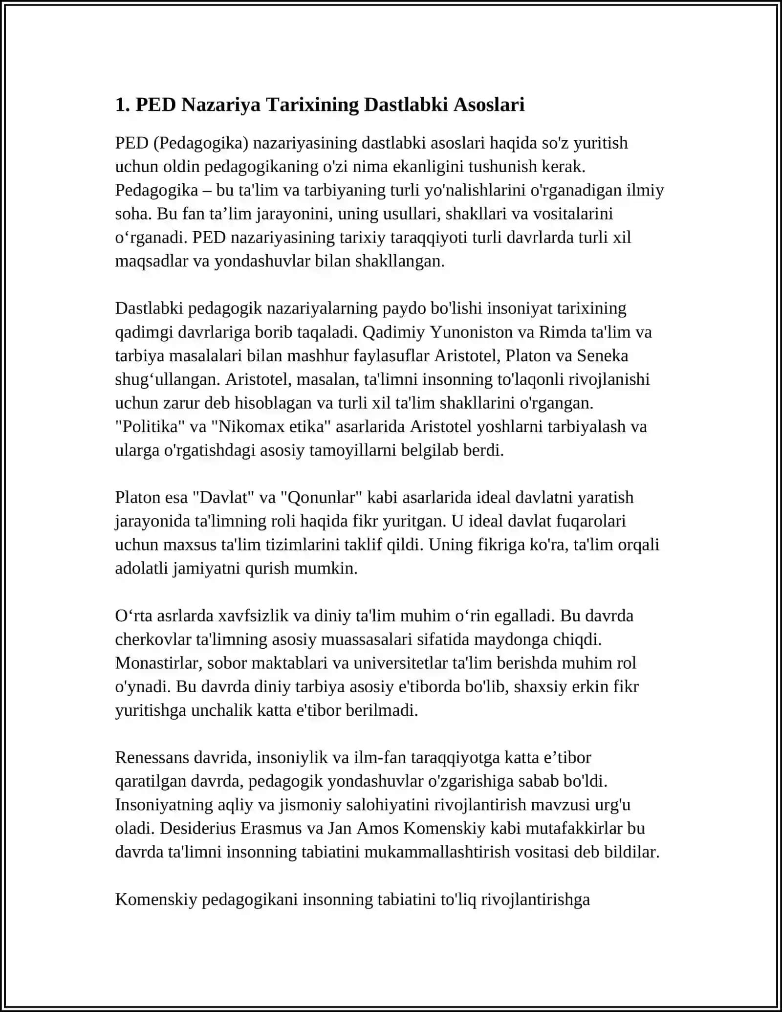 PED NAZARIYA TARIXI 3