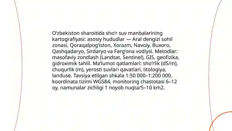 Òzbekiston sharoitida sho'r suvlarni chuchuklashtirish g'oyasini yaratish 3