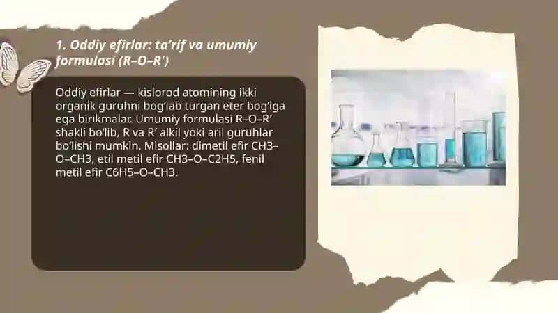 Oddiy efirlar-tasnifi 3