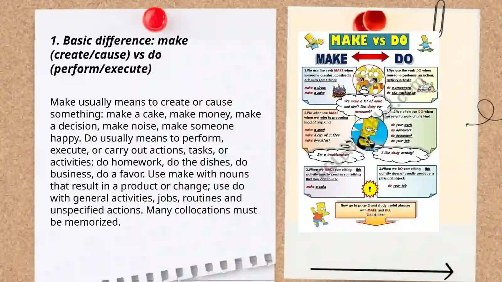 Understand and use make and do 3