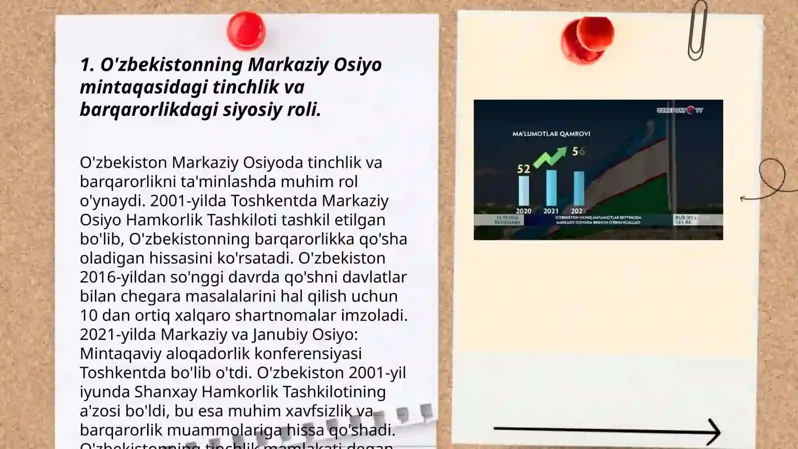 O'zbekiston Markaziy Osiyoda tinchlik va barqarorlikni ta'minlashdagi o'rni 3