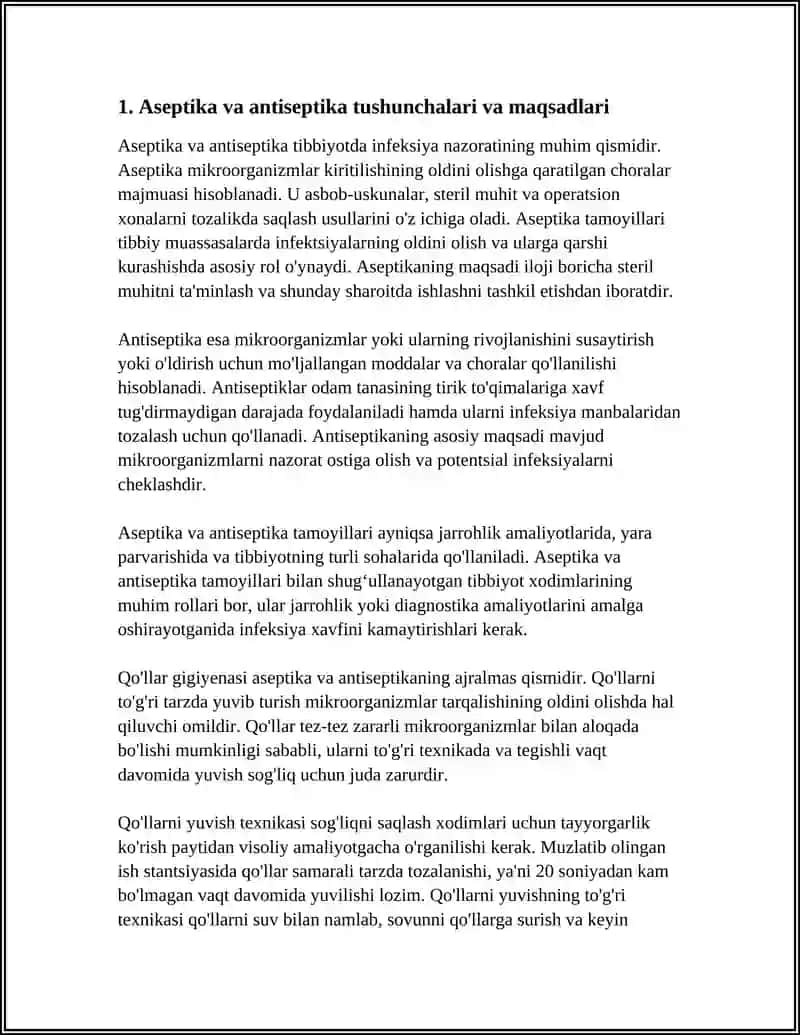 ASEPTIKA VA ANTISEPTIKA TAMOYILLARI 3